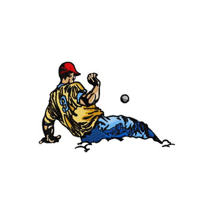 Baseball player 6 embroidery design - Embroidery Design