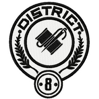 District 8 logo embroidery design - Embroidery Design
