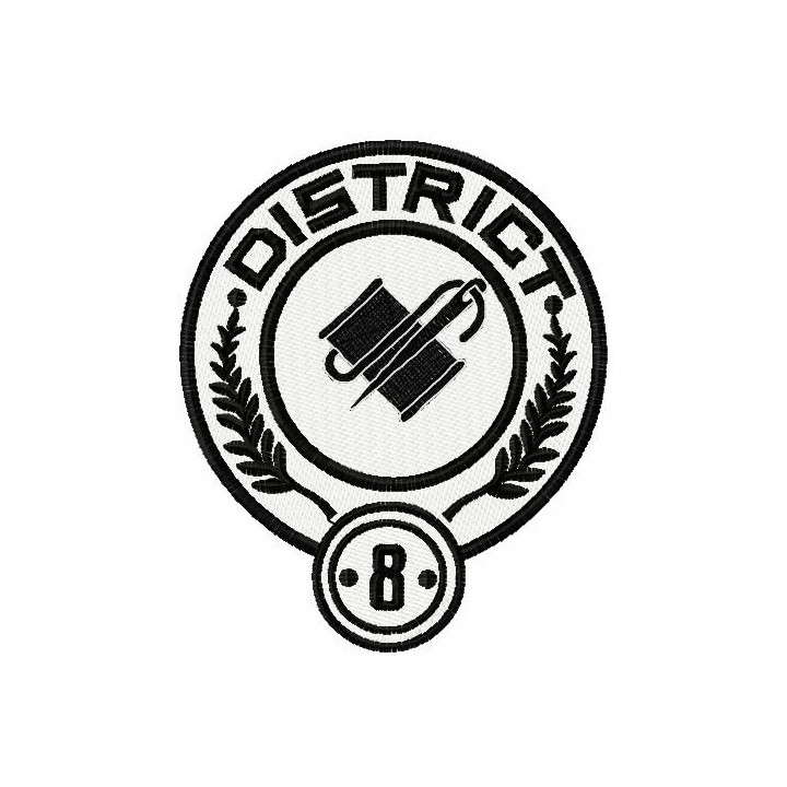 District 8 logo embroidery design - Embroidery Design