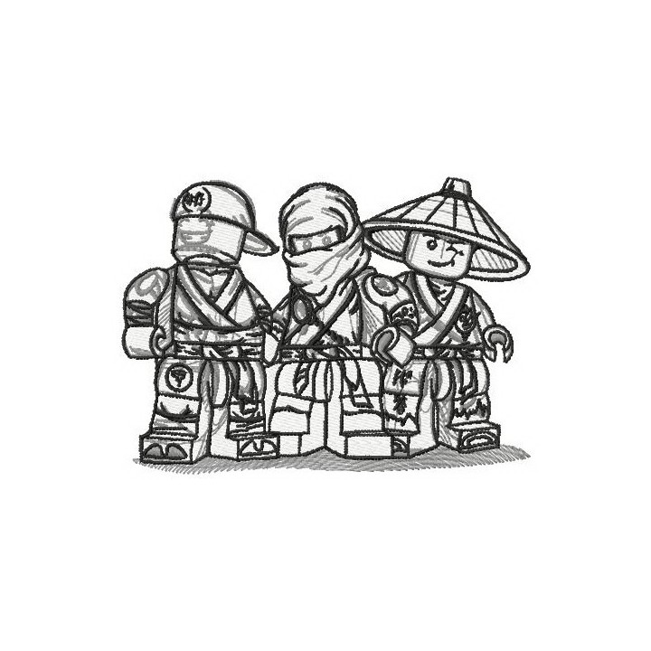 Lego Ninjago heroes embroidery design - Embroidery Design