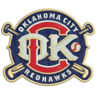 Oklahoma City Redhawks logo embroidery design - Embroidery Design