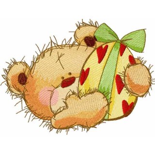 Teddy Bear with Easter Egg 6 embroidery design - Embroidery Design