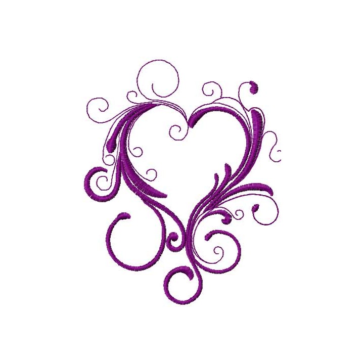 Vintage heart 2 embroidery design - Embroidery Design