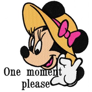 One moment please embroidery design - Embroidery Design