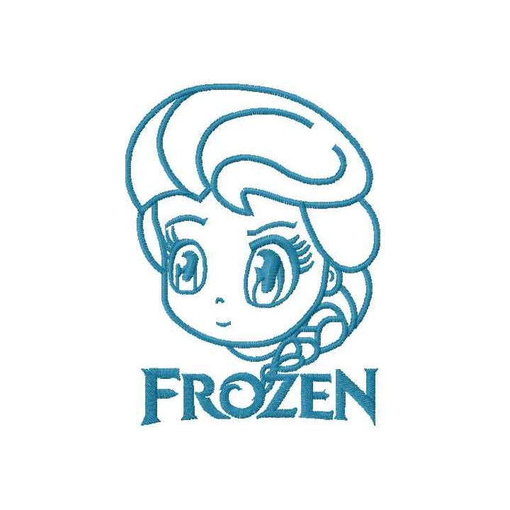 Elsa chibi 5 embroidery design - Embroidery Design