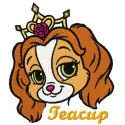 Teacup 2 embroidery design showcasing a whimsical teacup motif, perfect for palace pets themed projects.
