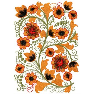 Flower pattern 6 embroidery design - Embroidery Design