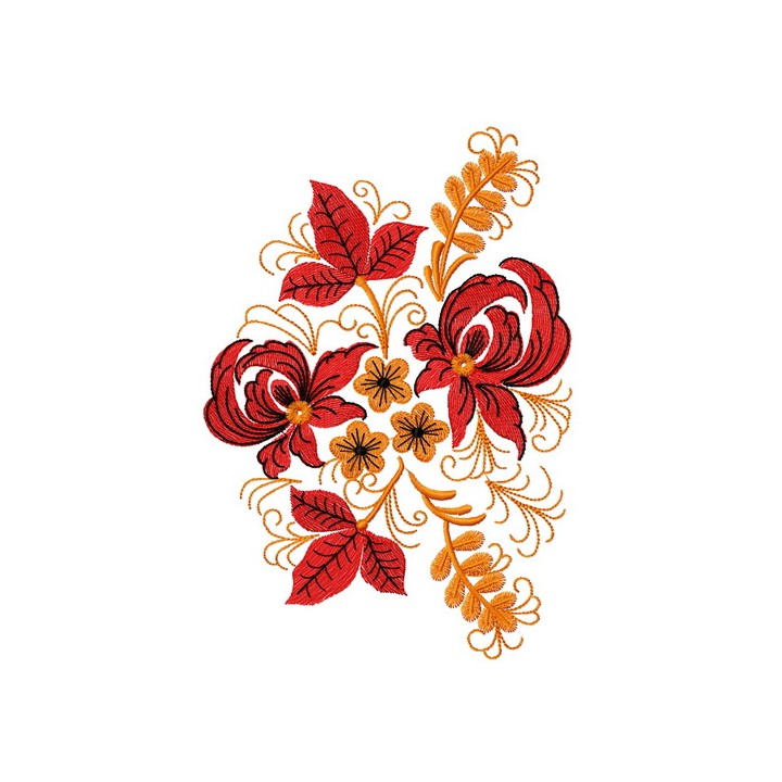 Flower composition 3 embroidery design - Embroidery Design