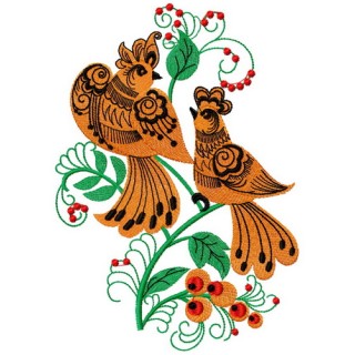 Firebird family embroidery design - Embroidery Design