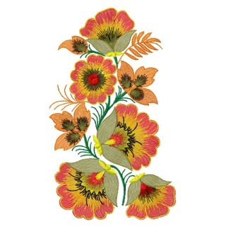 Original flower embroidery design - Embroidery Design