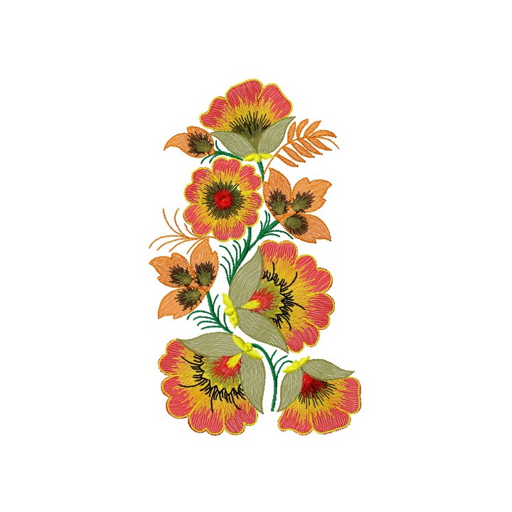Original flower embroidery design - Embroidery Design