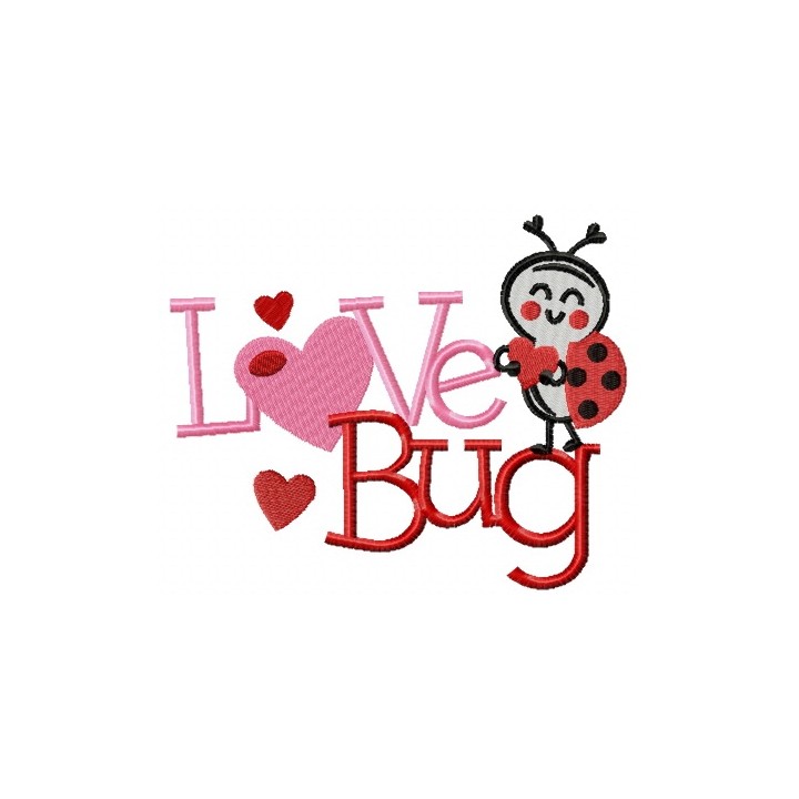 Love bug embroidery design - Embroidery Design