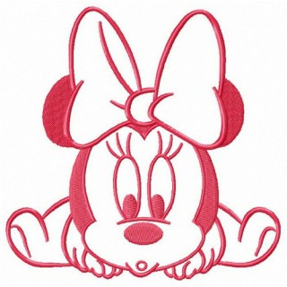 Minnie crawls embroidery design - Embroidery Design