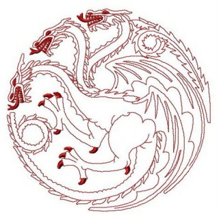 Game of Thrones Targaryen emblem embroidery design - Embroidery Design