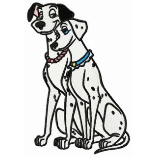 Mr. and Mrs. Pongo embroidery design - Embroidery Design