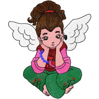 Little cute angel embroidery design - Embroidery Design