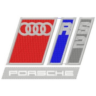 Audi RS2 Porsche logo embroidery design - Embroidery Design