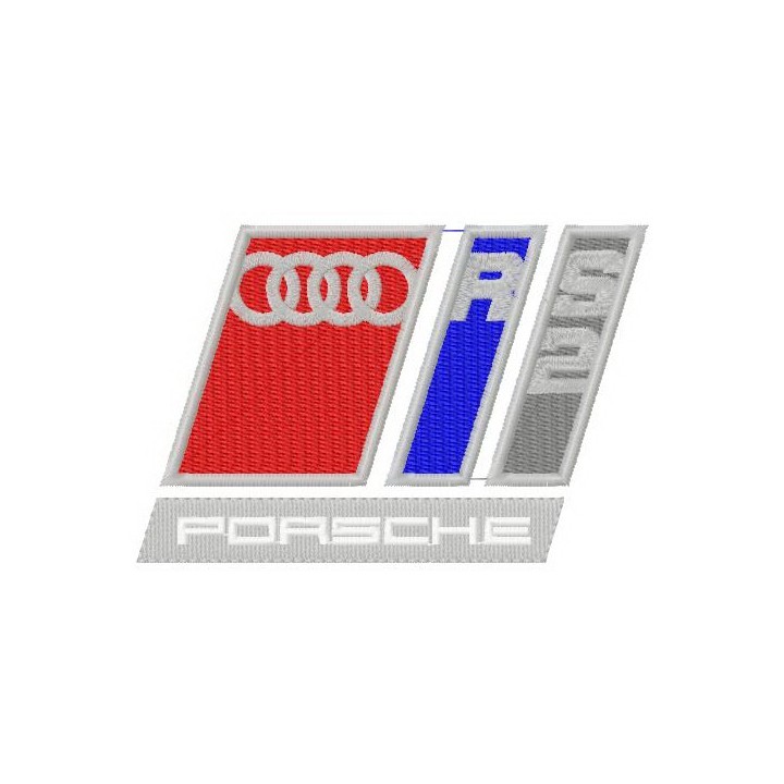 Audi RS2 Porsche logo embroidery design - Embroidery Design