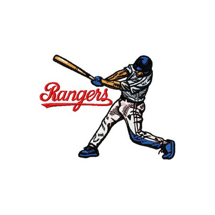 Baseball player 5 embroidery design - Embroidery Design