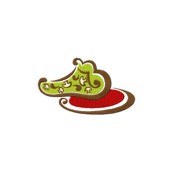 Cooked mushrooms embroidery design - Embroidery Design