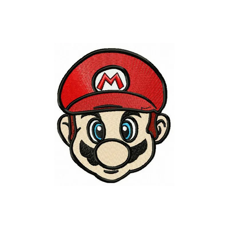 Super Mario embroidery design showcasing vibrant colors and playful characters for creative stitching projects.