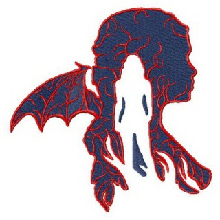 Game of Thrones Daenerys Targaryen silhouette embroidery design - Embroidery Design