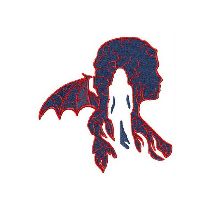 Game of Thrones Daenerys Targaryen silhouette embroidery design - Embroidery Design