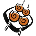 Sushi 1 embroidery design showcasing a fun kitchen-themed motif, perfect for embellishing towels or aprons.