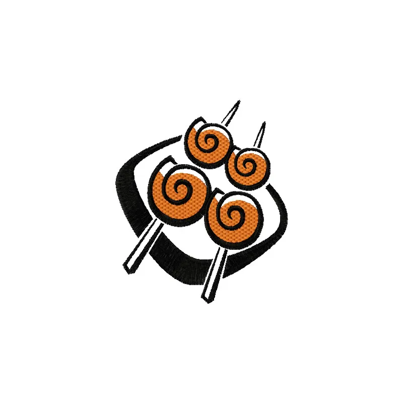 Sushi 1 embroidery design showcasing a fun kitchen-themed motif, perfect for embellishing towels or aprons.