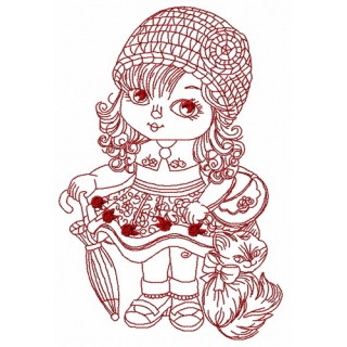 Young fashion-monger 4 embroidery design - Embroidery Design