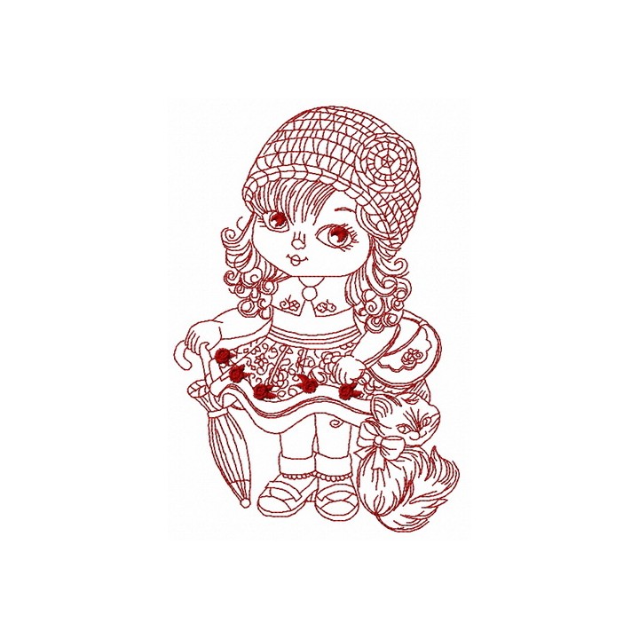 Young fashion-monger 4 embroidery design - Embroidery Design