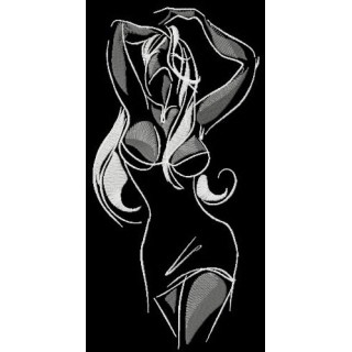 Attractive girl embroidery design - Embroidery Design