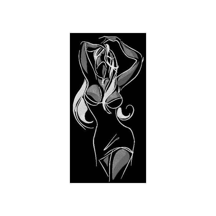 Attractive girl embroidery design - Embroidery Design