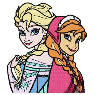 Frozen sisters 2 embroidery design - Embroidery Design
