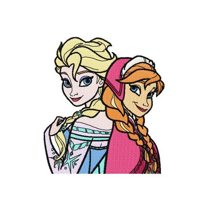 Frozen sisters 2 embroidery design - Embroidery Design