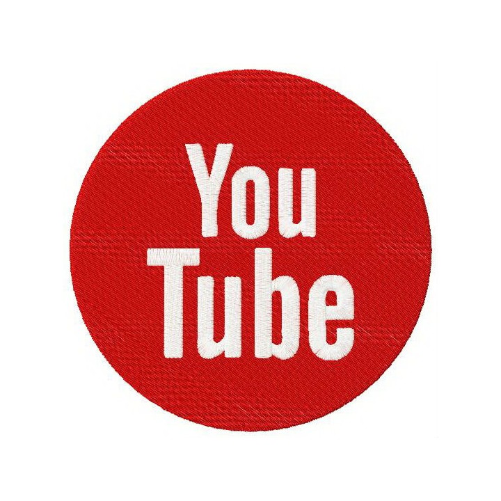 YouTube logo embroidery design - Embroidery Design