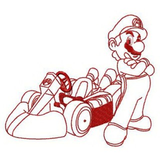 Mario Racer embroidery design - Embroidery Design