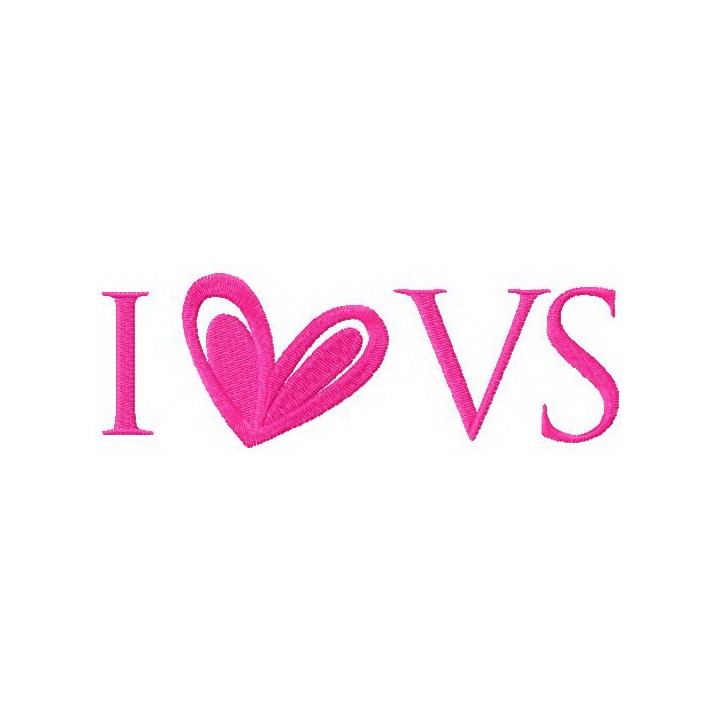 I love VS embroidery design - Embroidery Design