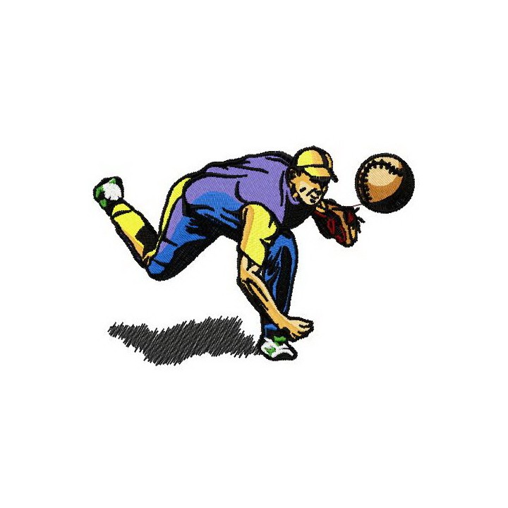 Baseball player 3 embroidery design - Embroidery Design