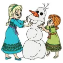 Making snowman embroidery design featuring a cheerful snowman, perfect for winter-themed projects.