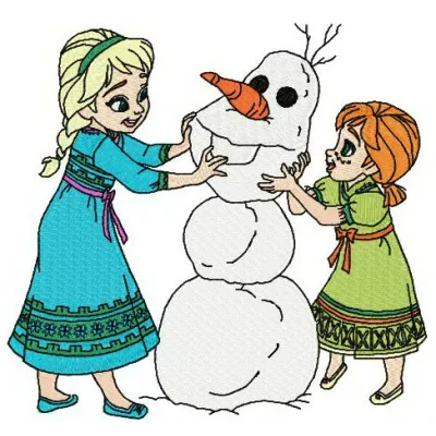 Making snowman embroidery design featuring a cheerful snowman, perfect for winter-themed projects.