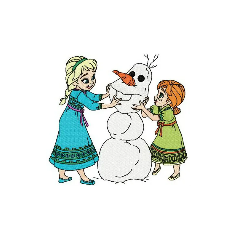 Making snowman embroidery design featuring a cheerful snowman, perfect for winter-themed projects.