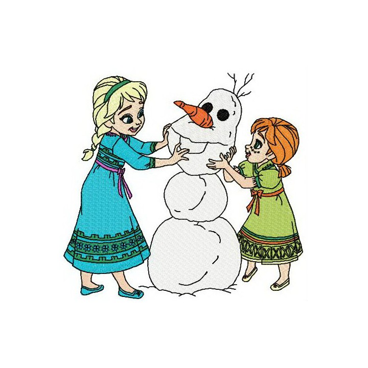 Making snowman embroidery design - Embroidery Design