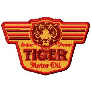 Tiger motor oil logo embroidery design - Embroidery Design