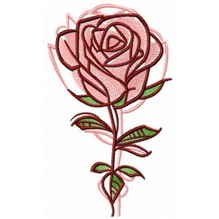 Rose reflection embroidery design - Embroidery Design
