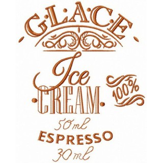 Glace recipe embroidery design - Embroidery Design