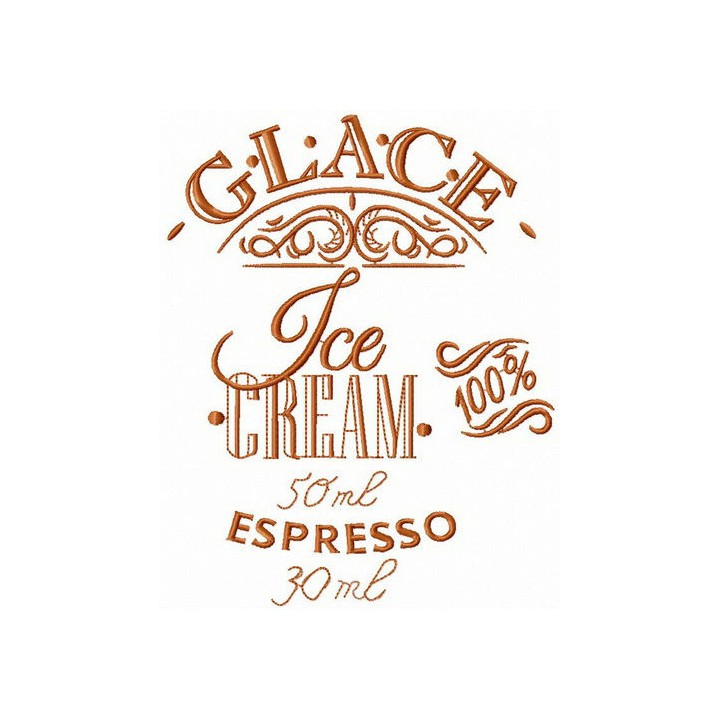 Glace recipe embroidery design - Embroidery Design