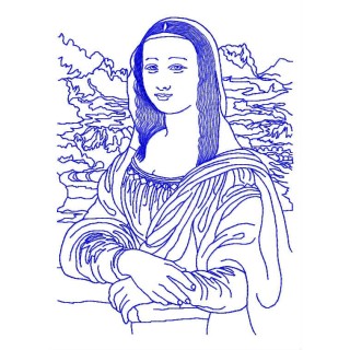 Mona Lisa embroidery design - Embroidery Design