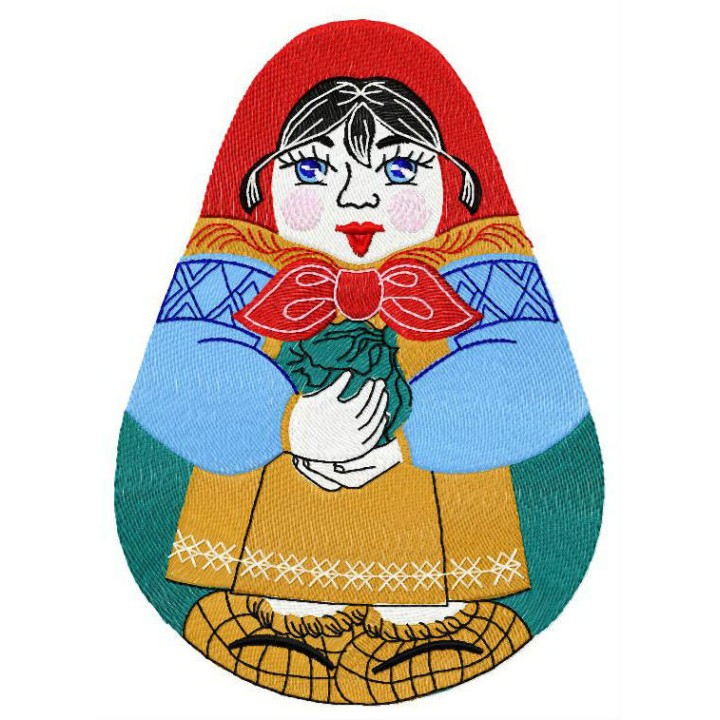Matrioshka embroidery design - Embroidery Design