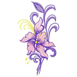 Lily 1 embroidery design - Embroidery Design